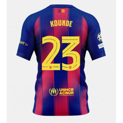 Barcelona Jules Kounde #23 Replica Home Stadium Shirt 2025-26 Short Sleeve